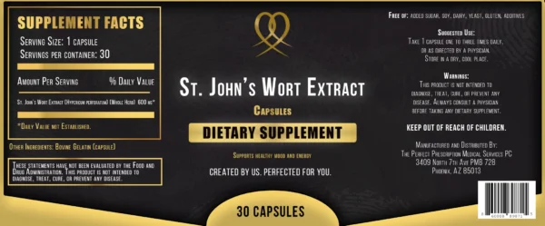 St. John's Wort Extract 600mg - 30 Capsules - Image 2