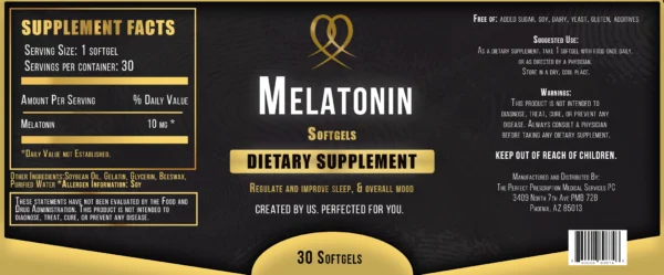 Melatonin 10 mg - 30 Softgels - Image 2