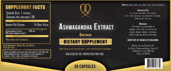 Ashwagandha Extract 450mg - 30 Capsules - Image 2